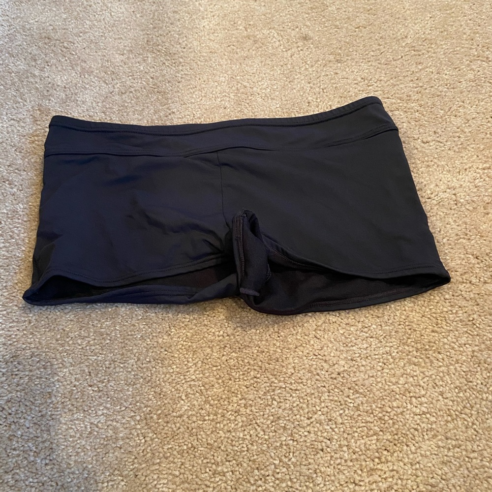Black swim shorts